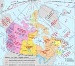 Canadian Timezones Map