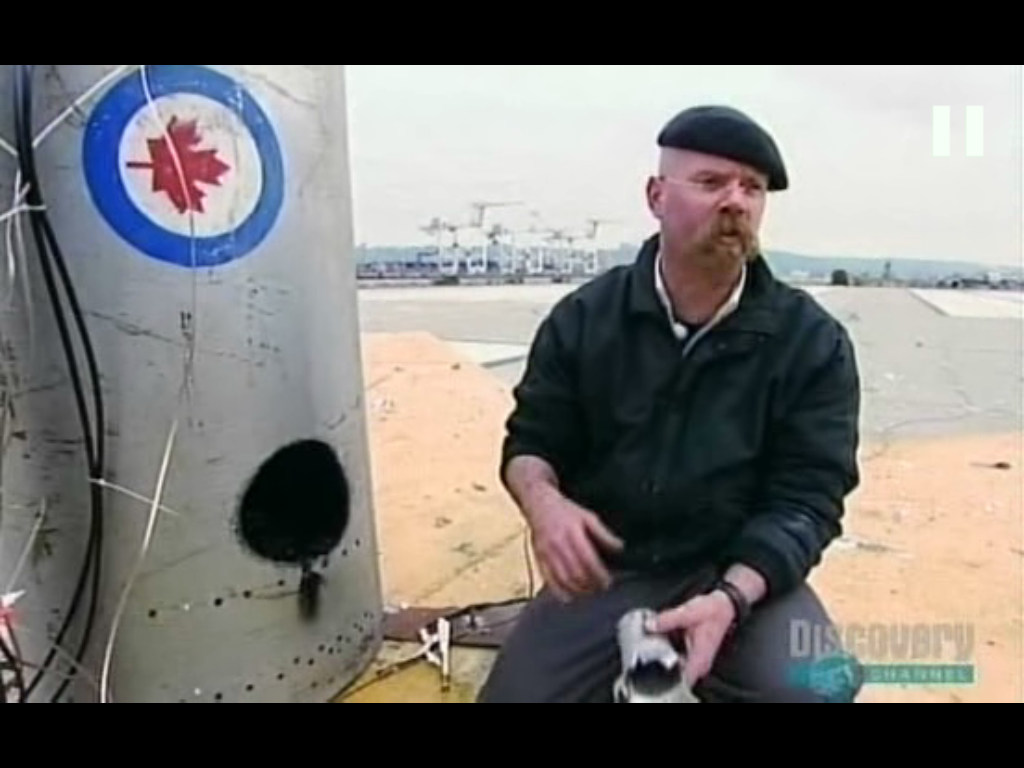Watching mythbusters I noticed that they are using something with a Canadian airforce symbol on it, wonder what it was and where they got it from...
