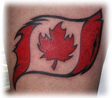 sweet canadian flag tat