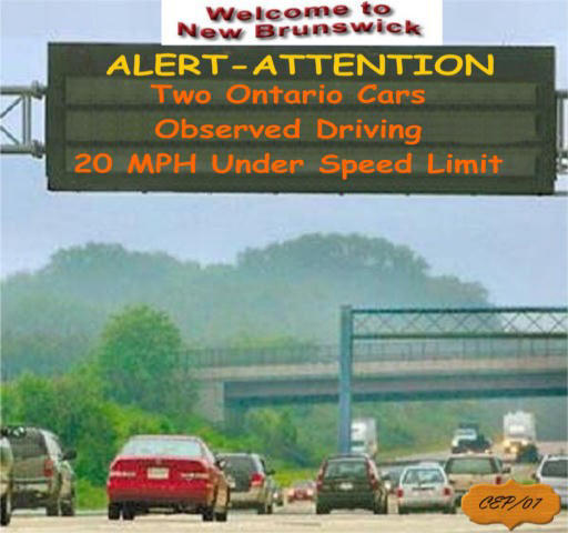 I could have mentioned three Quebec drivers UNDER the speed limit too. Simply amazing.