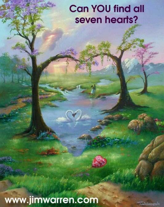 Find the seven hearts?