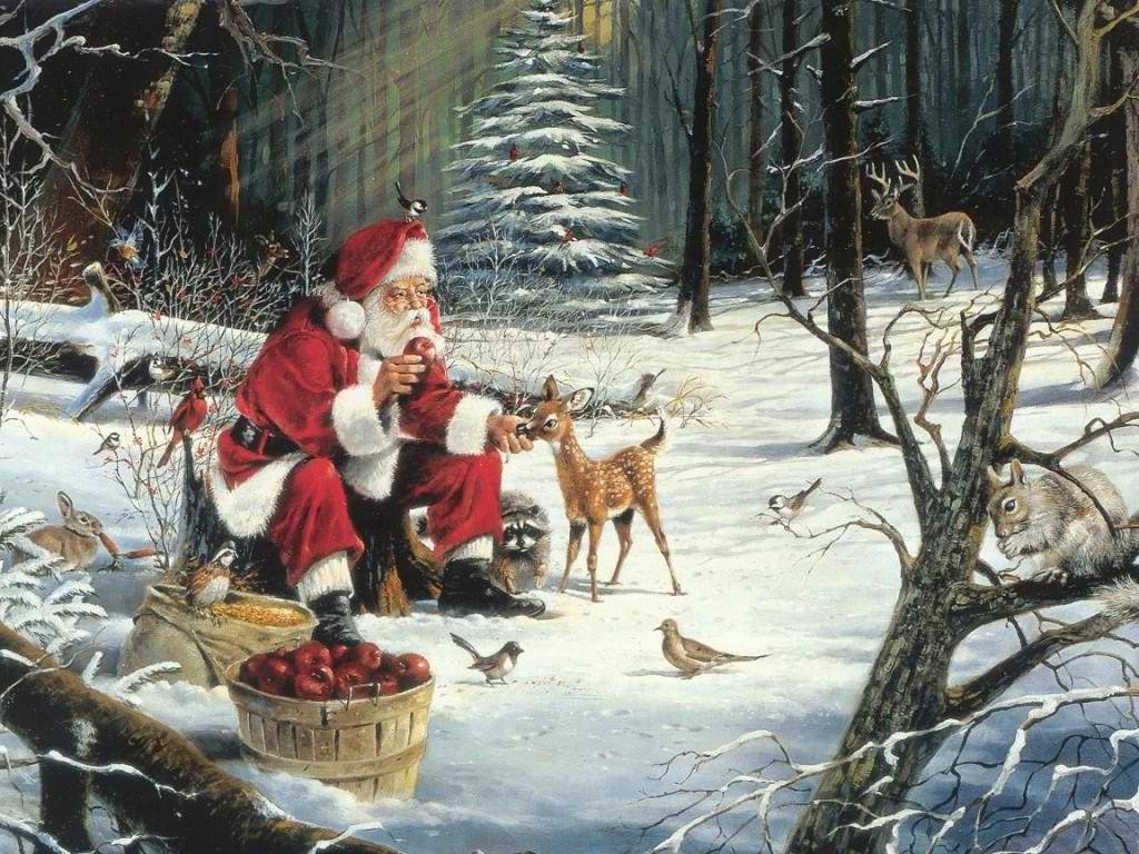 Santa in the forest