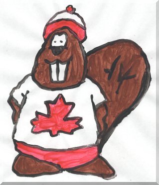This was painted by my son who is 13.  He has Autism, he doesn't draw the pictures, but with a little help he loves to paint.

He also loves Canada and Beavers.
