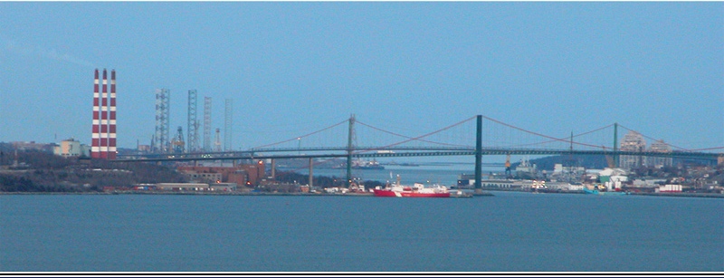 shot of the harbour from the Bedford Basin.