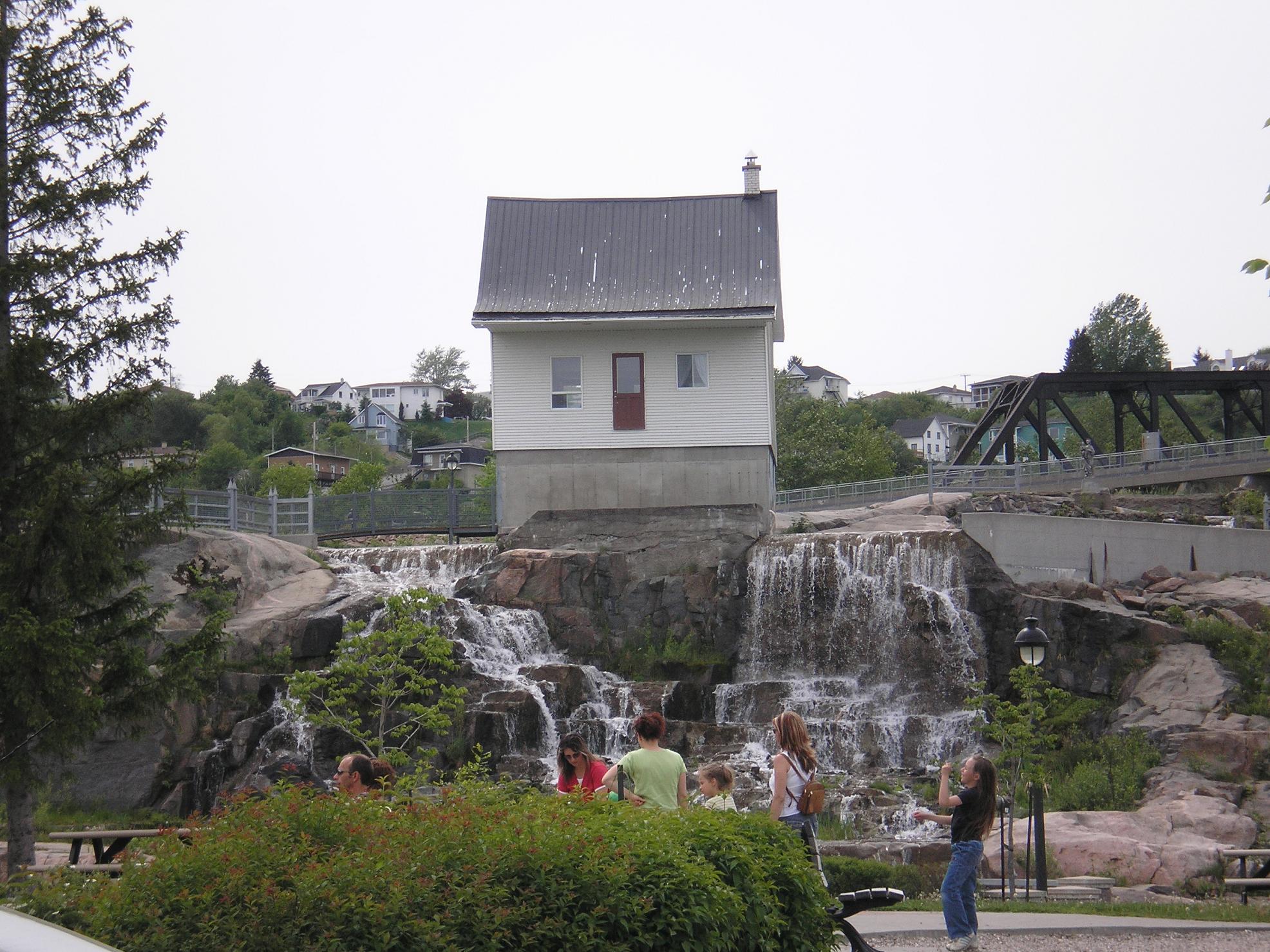 View of Chicoutimi from a bicycle path.
