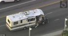 Suspect in custody after police chase RV in Southern California as dog jumps from the vehicle