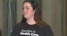 Woman told to change 'abortion is health care' shirt before entering Sask. Legislature