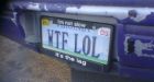 WTF... abbreviation on car plates makes Americans blush