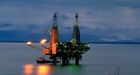 Crude futures trade near $110 per barrel on Globex (up $25 today)