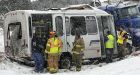 4 dead in bus-truck crash on Ohio highway