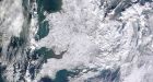 Frozen Britain Seen from Above