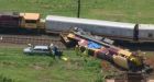 Garbage truck driver taken to hospital after collision with train