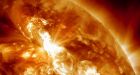Radiation from speedy solar flare bombarding Earth