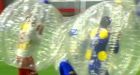 Footballers wear bubbles in game which actually encourages contact