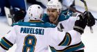 Sharks draw 1st blood in Vancouver