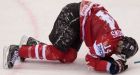 Alex Burrows injured in Canada's rout of Italy