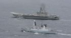 Russian warships shelter from storm in English Channel