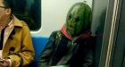 Man with WATERMELON on his head arrested after causing a stir on the subway