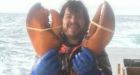 Brier Island fisherman Jesse Tudor shows off 17-pound lobster