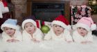 Identical Alberta quadruplets star in cute Christmas photo shoot