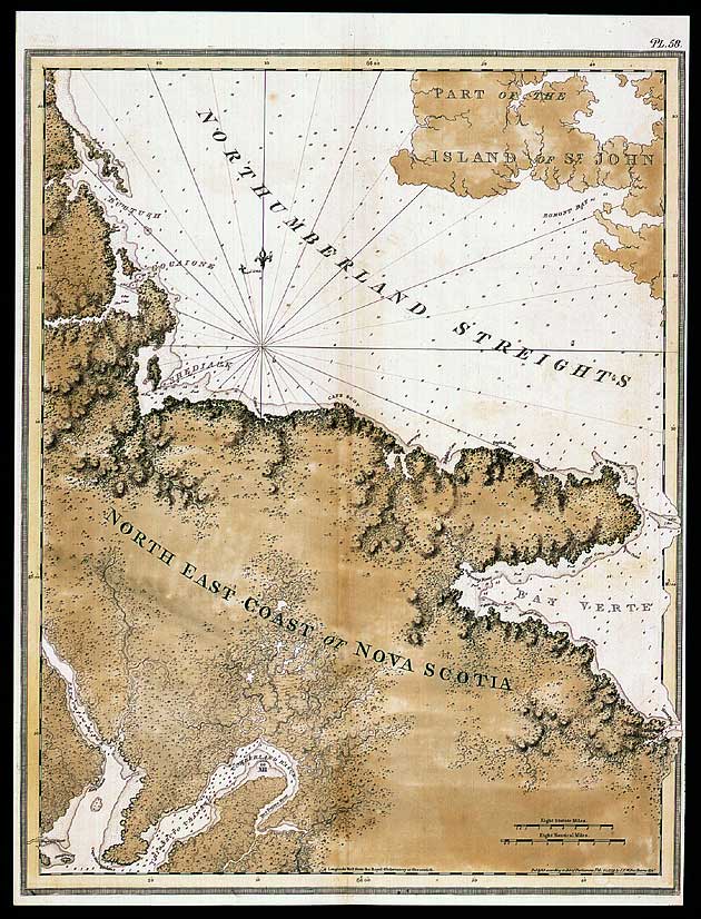 Chart of the northeastern coast of Nova Scotia, 1779

