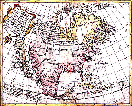 North America - Henry Briggs
 1625

