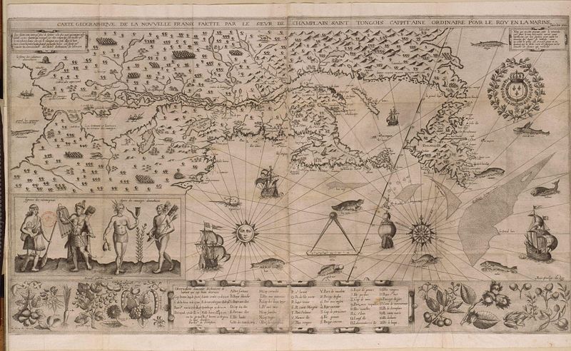 Map of New France, by Samuel de Champlain  1612
