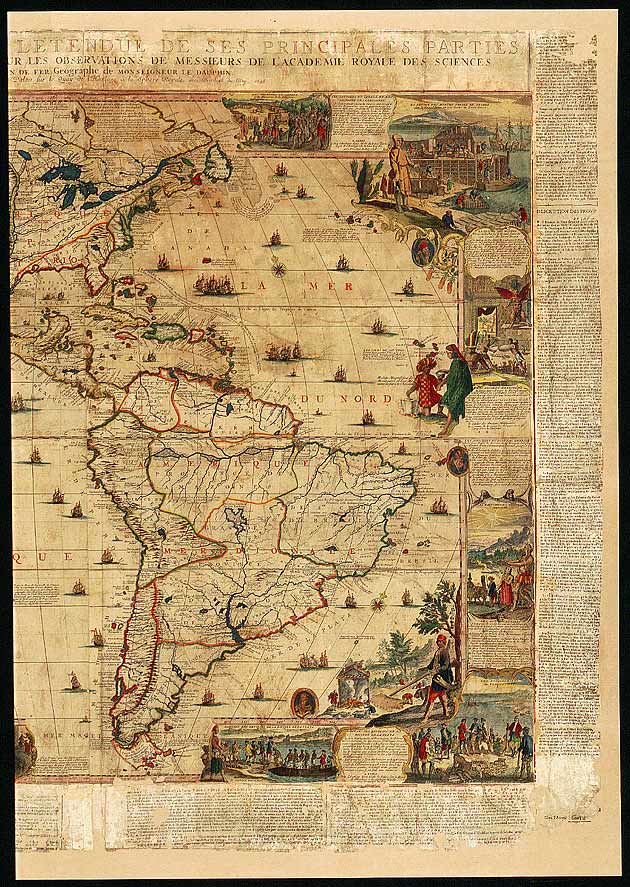 This map is up to date even though California is shown as an island (a notion that persisted for some time), but it is best known for the illustrations of cod drying and beavers building dams