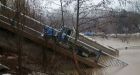 Bridge collapses into flooded river in Port Bruce, Ont.