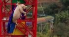 Outrage after Chinese theme park forces pig to bungee jump