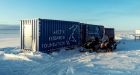 This greenhouse in a sea can in Gjoa Haven is powered by wind and solar energy