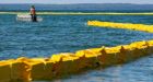 Parks Canada installs almost 2 km-long curtain to contain zebra mussels in Clear Lake