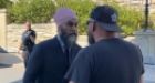 Jagmeet Singh confronts heckling protester on Parliament Hill