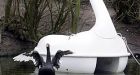 German swan, swan-shaped boat to be reunited