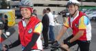 Blind police clerk cycling 400 km