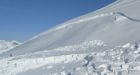 Avalanche near Canmore in Alberta