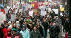 Students block Montreal bridge in tuition protest