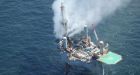 Gas well burning in Gulf of Mexico