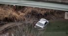 Car falls from DVP into Don River, driver unhurt